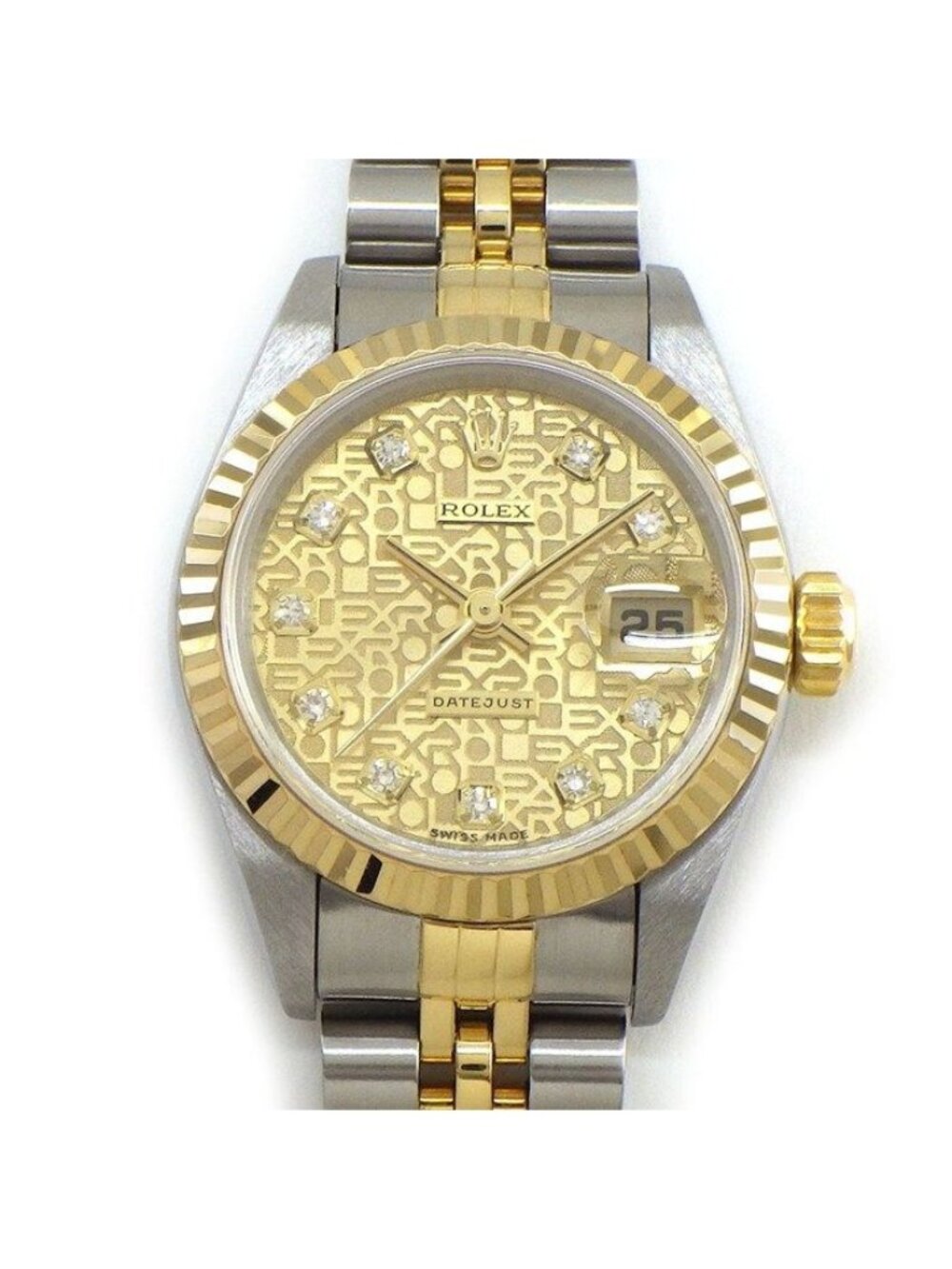 Rolex Watch Datejust a Number 1998 Champagne Computer Dial Date 18k Yellow Gold